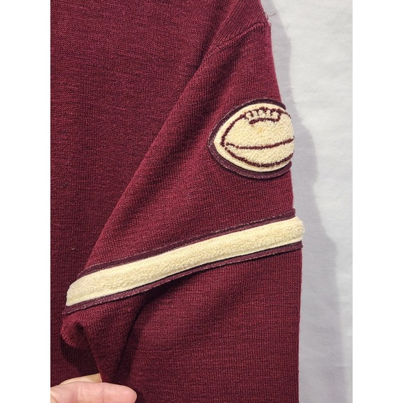 Vtg 1940s Armstrong Boston 100% Virgin Wool "P"‎ Letterman Football Prep Sweater - Picture 6 of 9